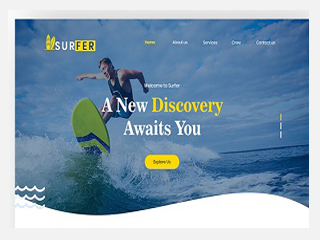 Surfer Website UI Design, By Harpreet Singh, Amritsar  @nettcode